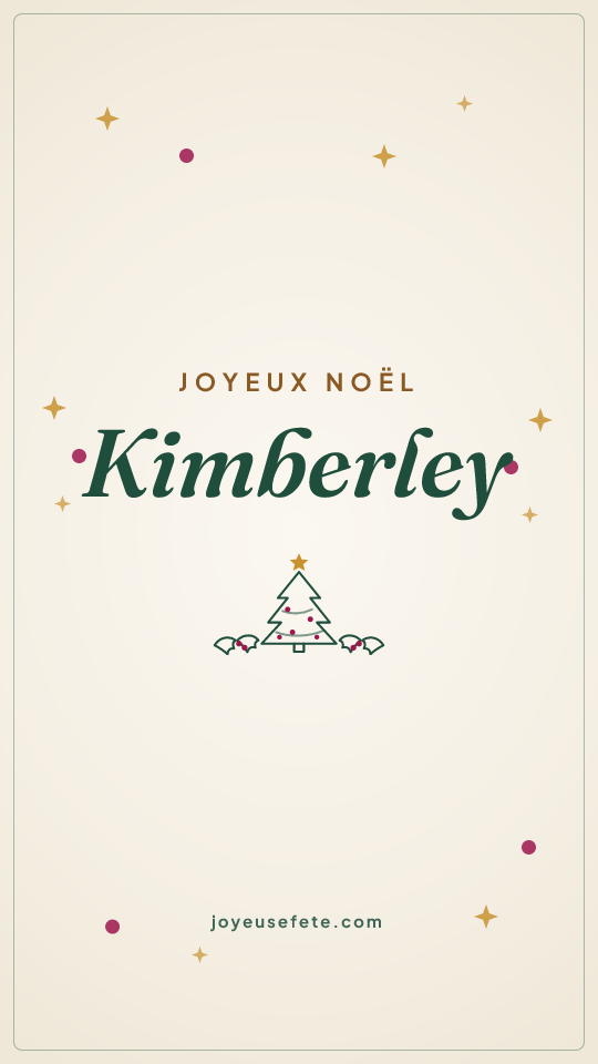 Image « Joyeux Noël Kimberley » au format story