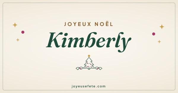 Image « Joyeux Noël Kimberly » au format large