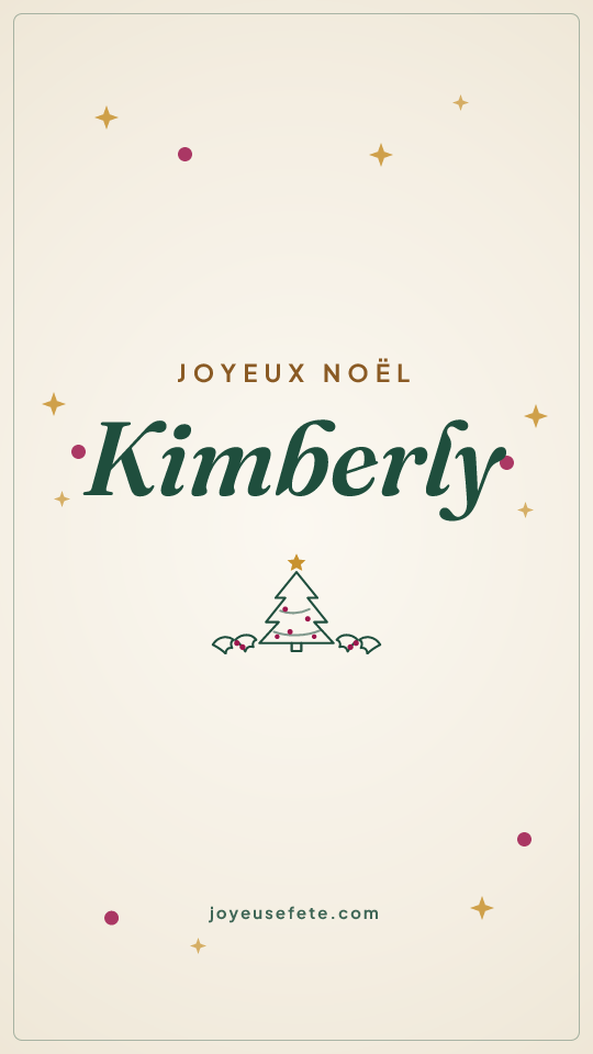 Image « Joyeux Noël Kimberly » au format story