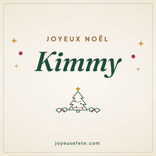 Image carrée « Joyeux Noël Kimmy » pour WhatsApp