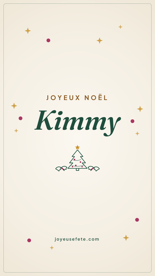 Image « Joyeux Noël Kimmy » au format story