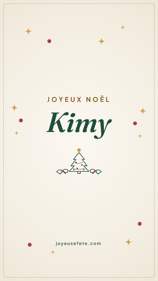Image « Joyeux Noël Kimy » au format story
