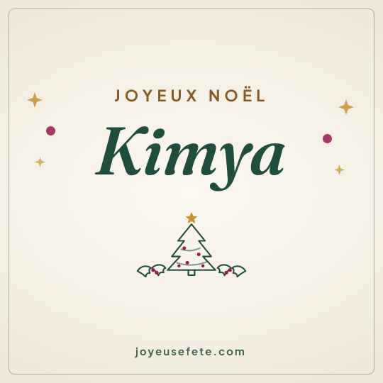 Image carrée « Joyeux Noël Kimya » pour WhatsApp