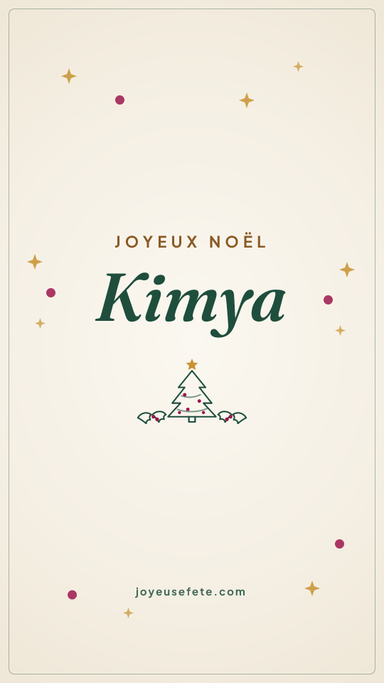 Image « Joyeux Noël Kimya » au format story