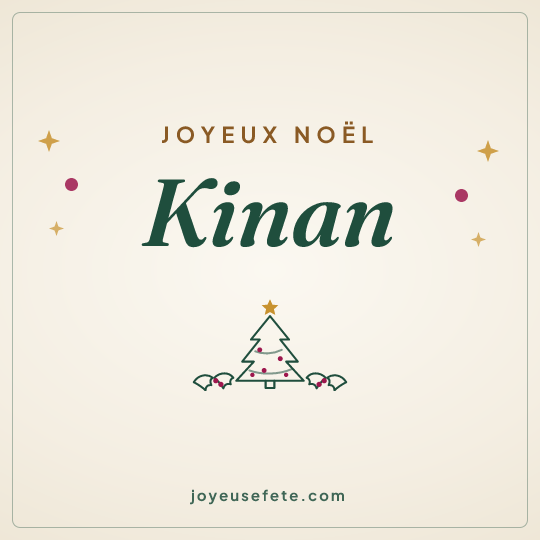 Image carrée « Joyeux Noël Kinan » pour WhatsApp