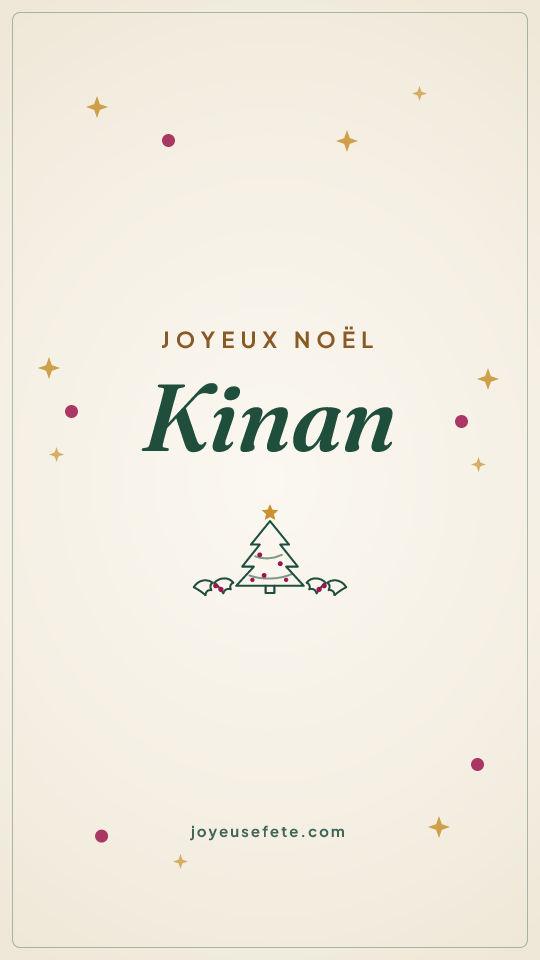 Image « Joyeux Noël Kinan » au format story
