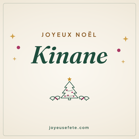 Image carrée « Joyeux Noël Kinane » pour WhatsApp
