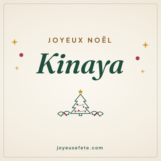 Image carrée « Joyeux Noël Kinaya » pour WhatsApp