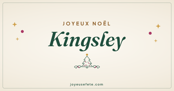 Image « Joyeux Noël Kingsley » au format large