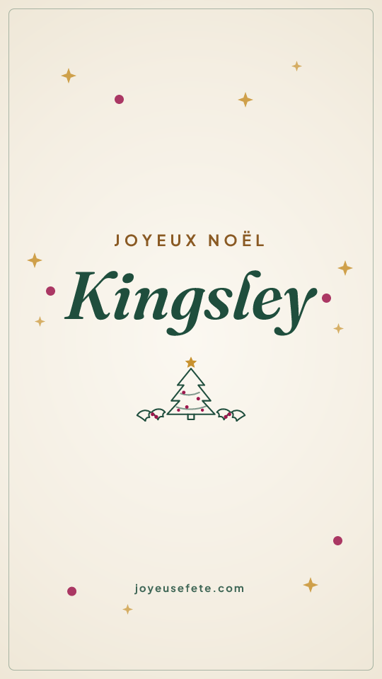 Image « Joyeux Noël Kingsley » au format story
