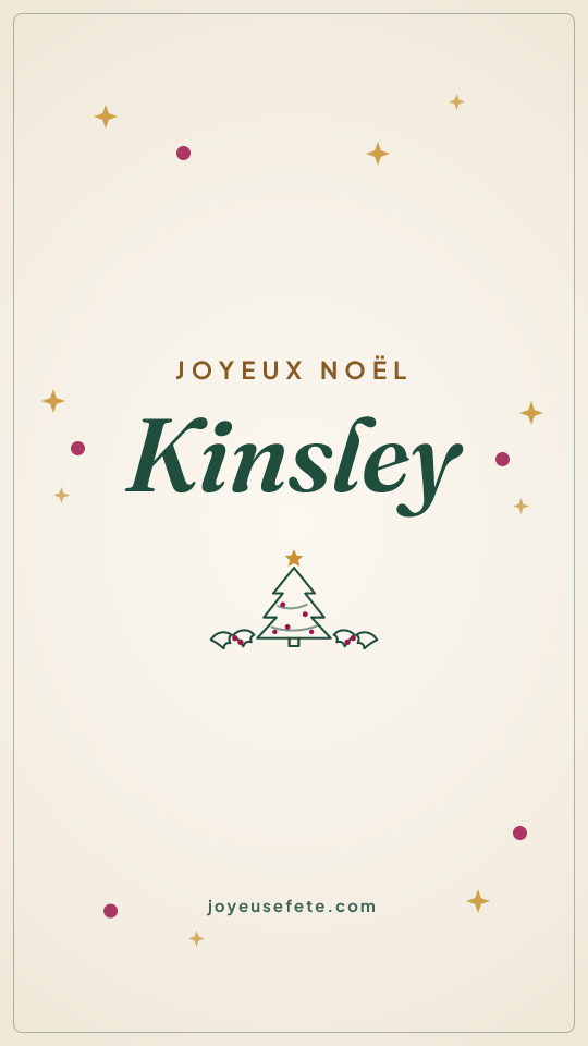 Image « Joyeux Noël Kinsley » au format story