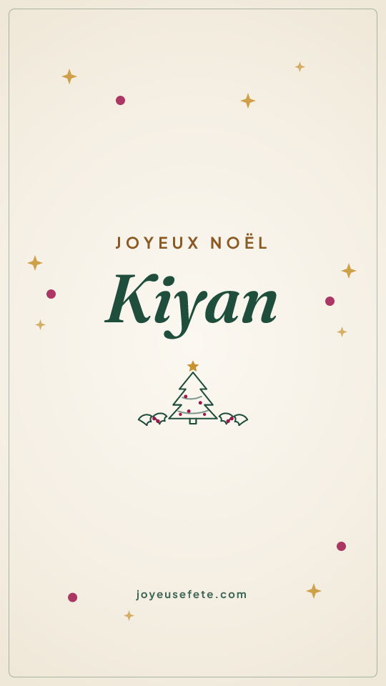 Image « Joyeux Noël Kiyan » au format story