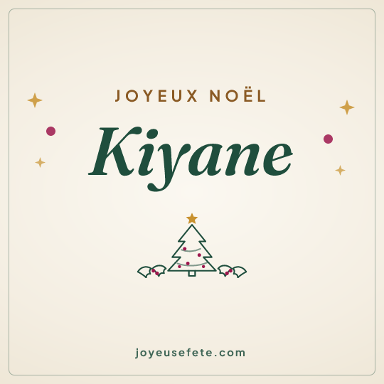 Image carrée « Joyeux Noël Kiyane » pour WhatsApp