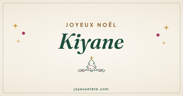 Image « Joyeux Noël Kiyane » au format large
