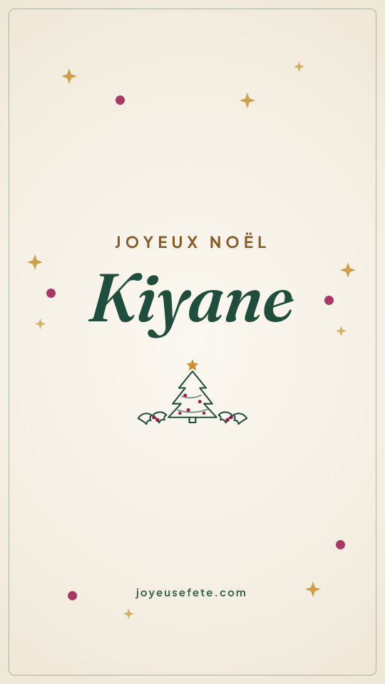 Image « Joyeux Noël Kiyane » au format story