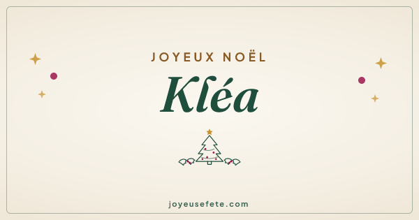 Image « Joyeux Noël Kléa » au format large