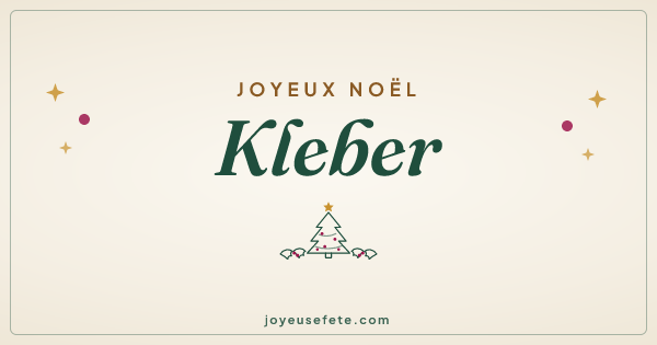 Image « Joyeux Noël Kleber » au format large