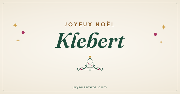Image « Joyeux Noël Klebert » au format large