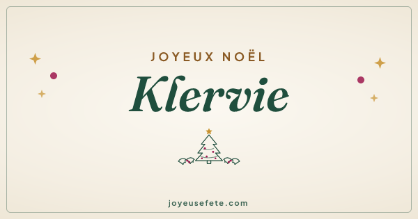 Image « Joyeux Noël Klervie » au format large