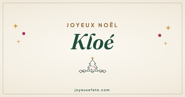 Image « Joyeux Noël Kloé » au format large