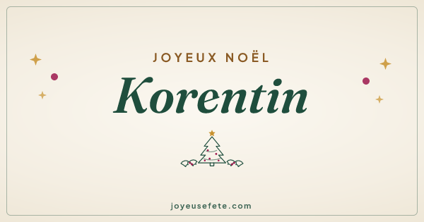 Image « Joyeux Noël Korentin » au format large