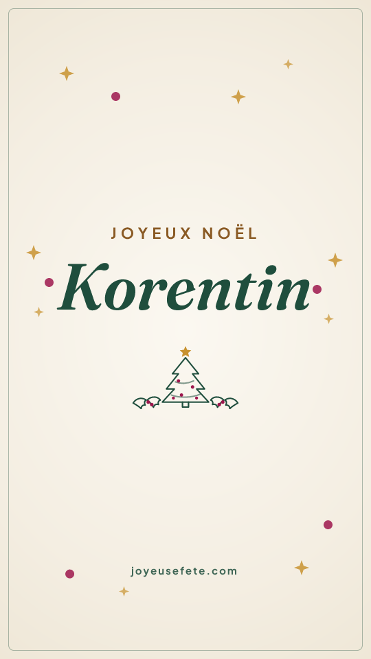 Image « Joyeux Noël Korentin » au format story