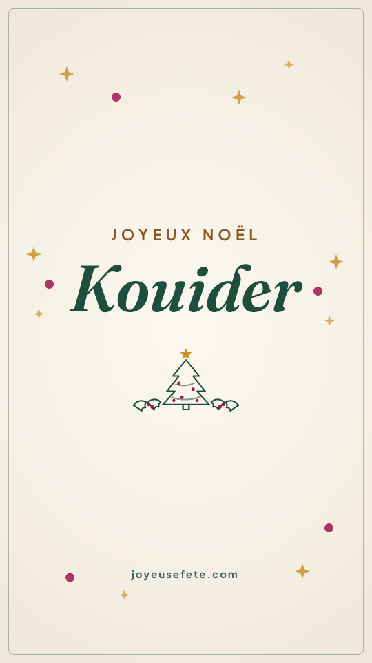 Image « Joyeux Noël Kouider » au format story