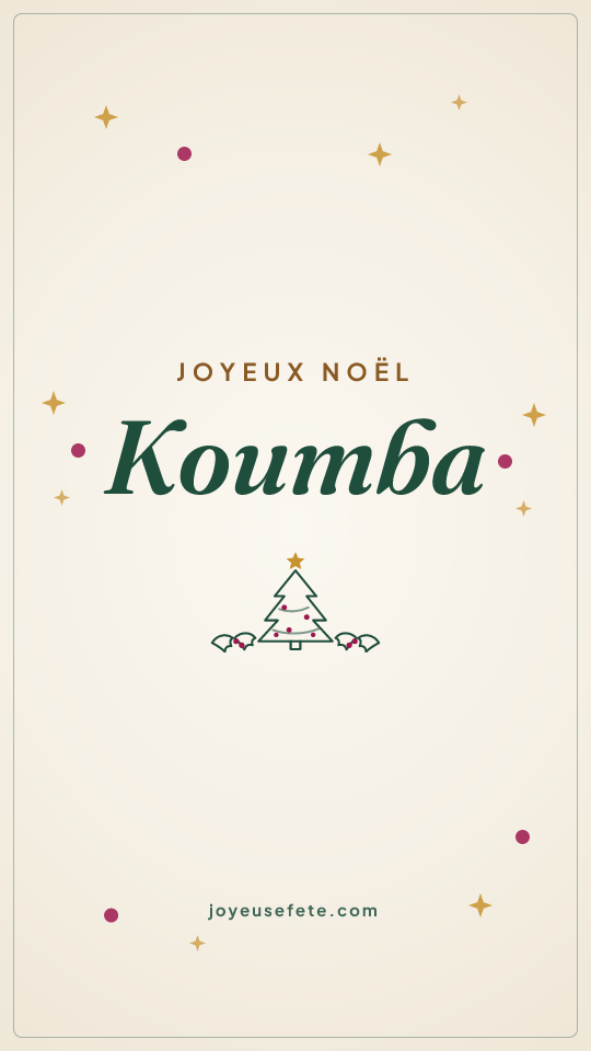 Image « Joyeux Noël Koumba » au format story