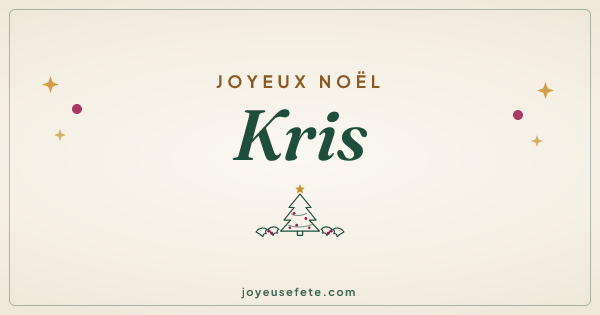 Image « Joyeux Noël Kris » au format large