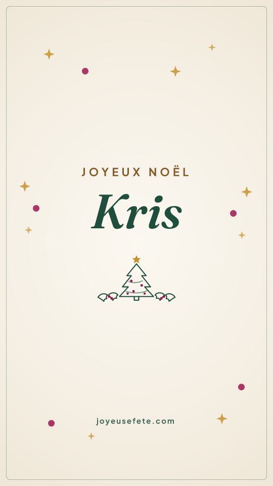 Image « Joyeux Noël Kris » au format story