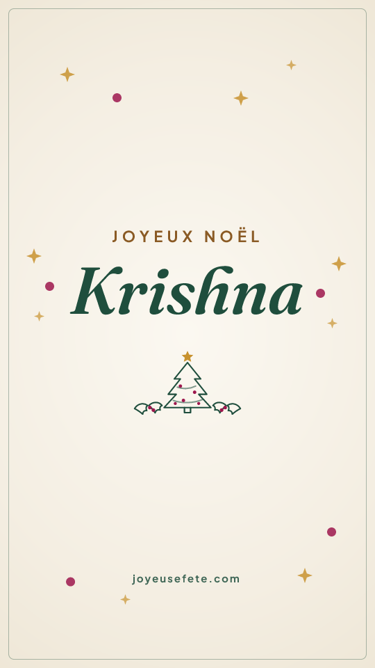 Image « Joyeux Noël Krishna » au format story