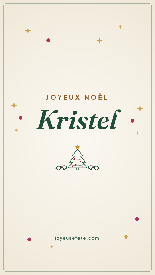 Image « Joyeux Noël Kristel » au format story