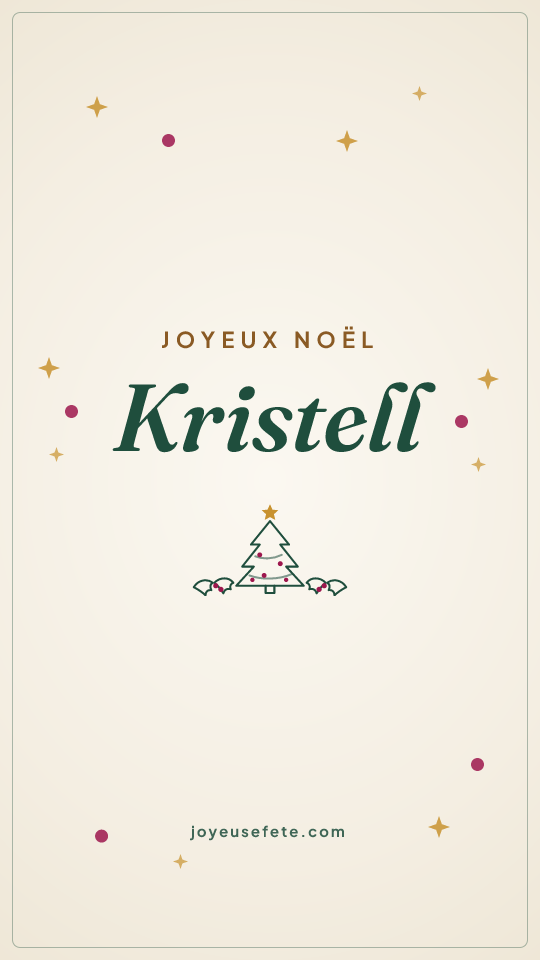 Image « Joyeux Noël Kristell » au format story