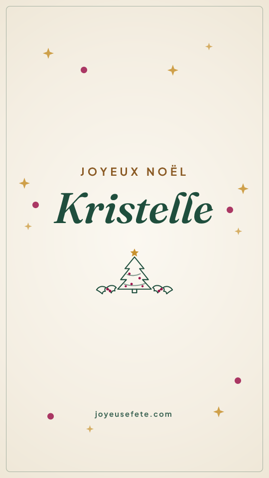 Image « Joyeux Noël Kristelle » au format story