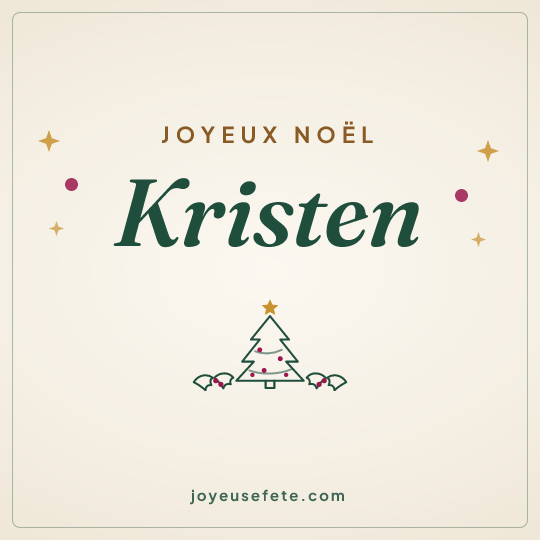 Image carrée « Joyeux Noël Kristen » pour WhatsApp