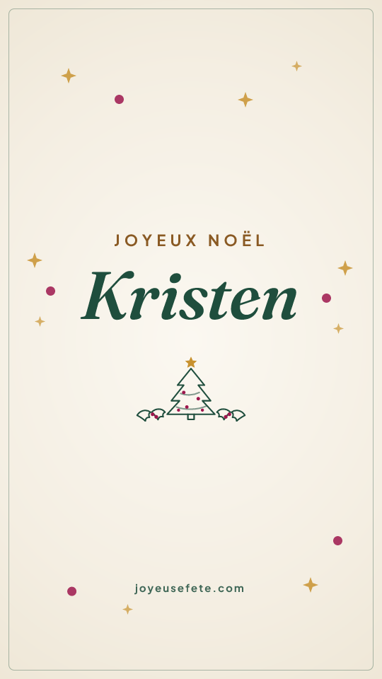 Image « Joyeux Noël Kristen » au format story