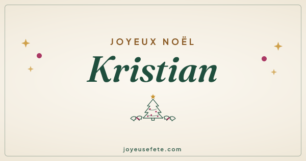 Image « Joyeux Noël Kristian » au format large