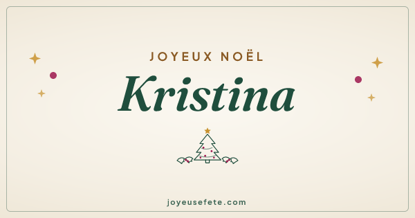 Image « Joyeux Noël Kristina » au format large