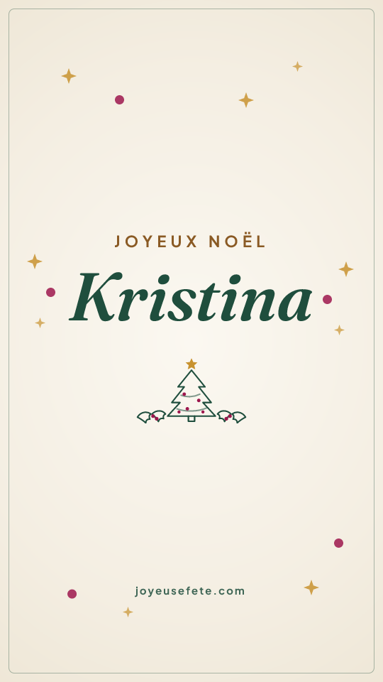 Image « Joyeux Noël Kristina » au format story
