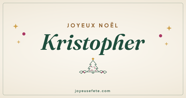 Image « Joyeux Noël Kristopher » au format large