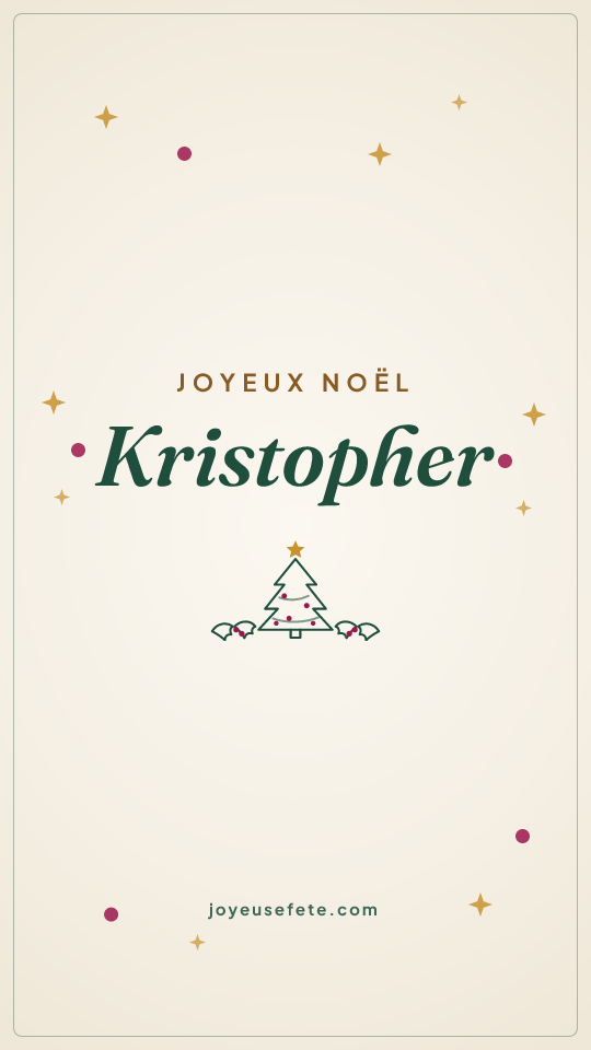 Image « Joyeux Noël Kristopher » au format story