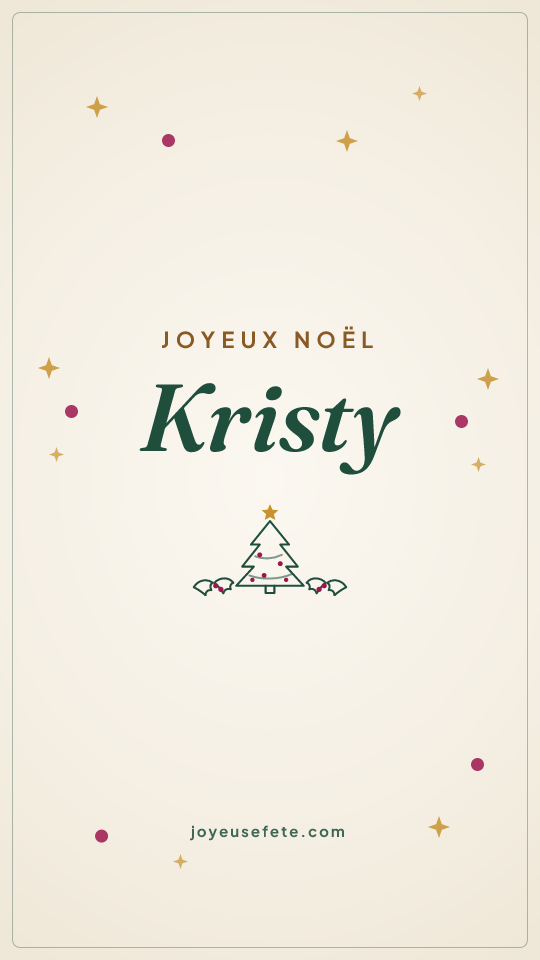 Image « Joyeux Noël Kristy » au format story