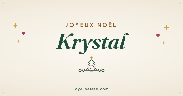 Image « Joyeux Noël Krystal » au format large