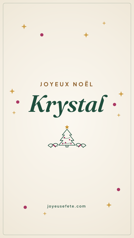 Image « Joyeux Noël Krystal » au format story