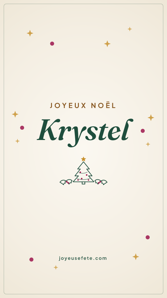 Image « Joyeux Noël Krystel » au format story