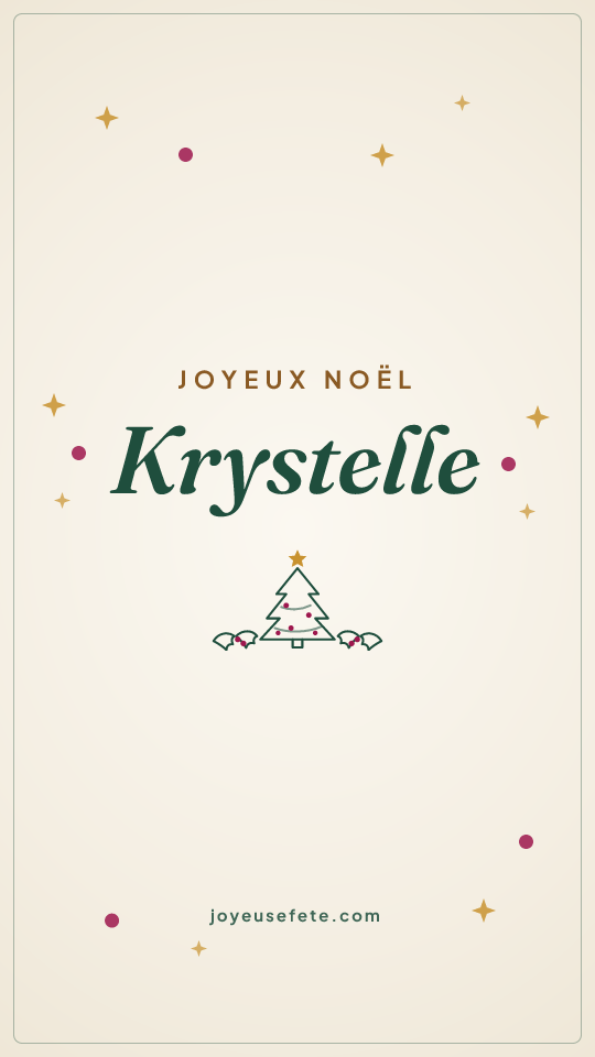 Image « Joyeux Noël Krystelle » au format story