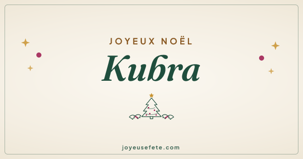 Image « Joyeux Noël Kubra » au format large
