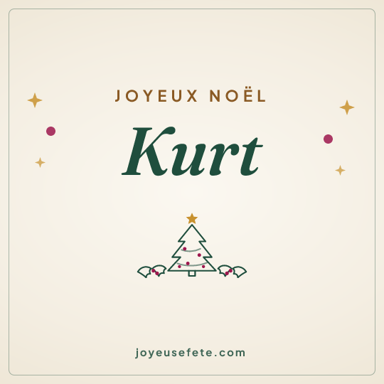 Image carrée « Joyeux Noël Kurt » pour WhatsApp