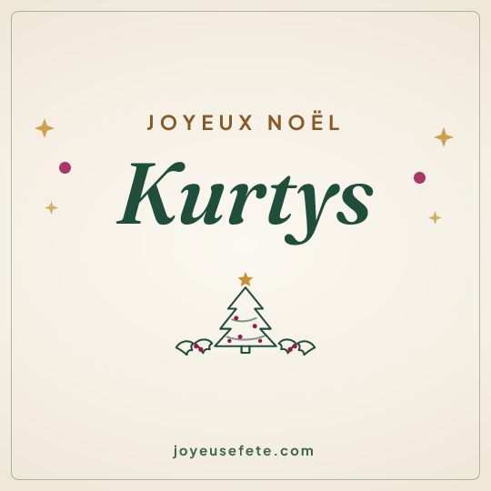 Image carrée « Joyeux Noël Kurtys » pour WhatsApp