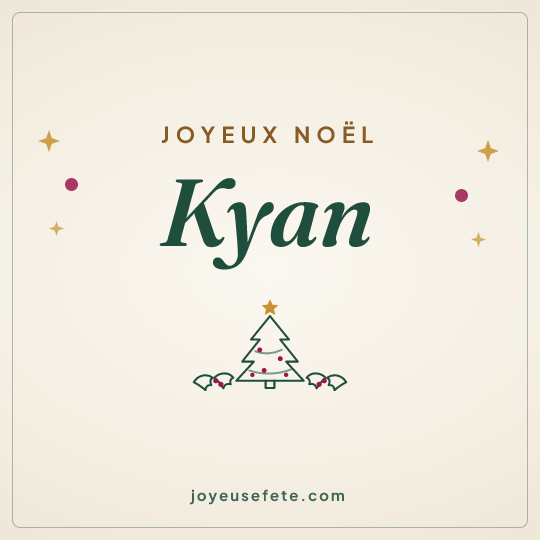 Image carrée « Joyeux Noël Kyan » pour WhatsApp